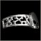 Black Eye Half Skull Man's Bracelet