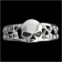 Black Eye Half Skull Man's Bracelet