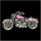 Pink Colored Motorcycle Pin