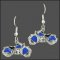 Blue Inlay Motorcycle Earrings