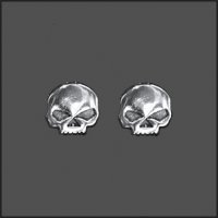 V-Half Skull Earrings