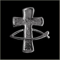 Ichthus w/ Cross Pin