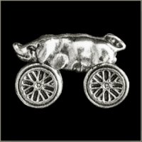 Hog on Wheels Biker Pin - Small