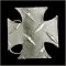 Diamond Tread Chopper Cross Belt Buckle