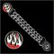 Black, White, and Red Flame Vest Extender