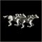 Race Horse Biker Pin