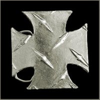 Diamond Tread Chopper Cross Belt Buckle