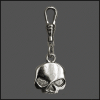 Half Skull Zipper Pull