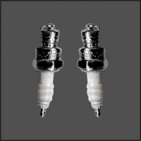 Tiny Spark Plug Stud Earrings