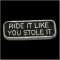 Ride It Like You Stole It Pin