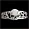 Black Eye Half Skull Man's Bracelet