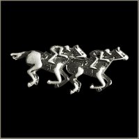 Race Horse Biker Pin