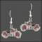 Mauve Inlay Motorcycle Earrings