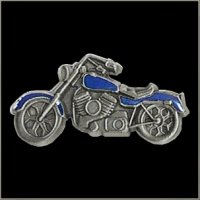 Blue Colored Motorcycle Pin