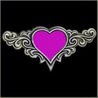 Red Heart Swirl Event Pin