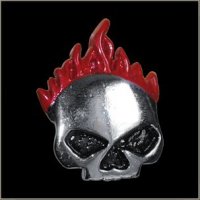 Flame Skull Pin
