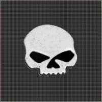 Black Eye Half Skull Snap Head