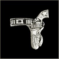 Gun in Holster Biker Pin