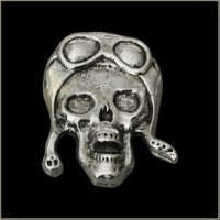 Aviator Skull Pin