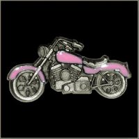 Pink Colored Motorcycle Pin