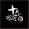 Motorcycle w/ Cross Pin