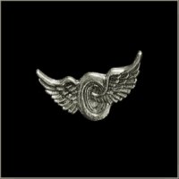 Small Wheel Wing Motorcycle Pin