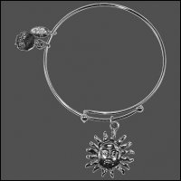 Sun Face Bangle Bracelet