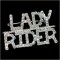 Lady Rider Rhinestone Lapel Pin