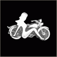 Motorcycle with Mud Flap Girl Pin