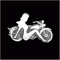 Motorcycle with Mud Flap Girl Pin