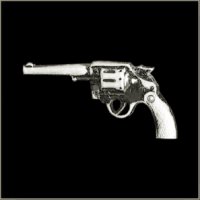 Revolver Biker Pin